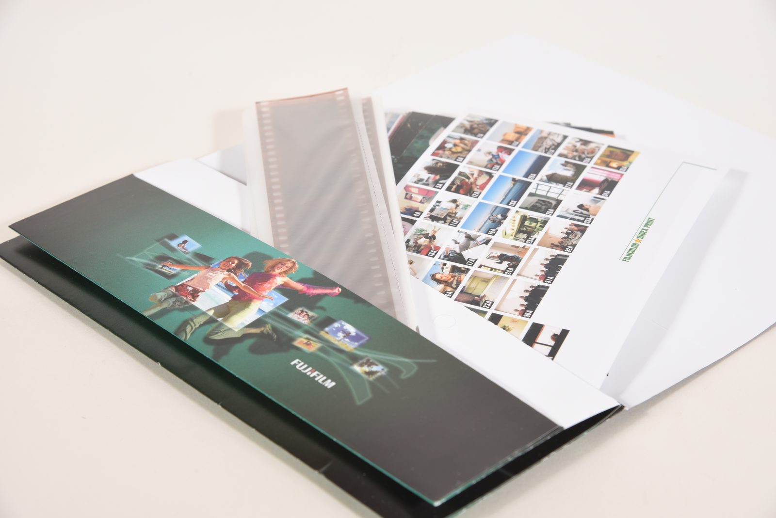 Pochette de tirages papier et négatifs après développement